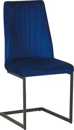  Beliani Zestaw 2 krzeseł do jadalni welurowy niebieski LAVONIA