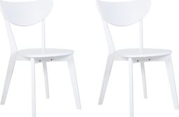  Beliani Zestaw 2 krzeseł do jadalni biały ROXBY