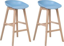  Beliani Zestaw 2 krzeseł barowych niebieski MICCO