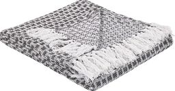  Beliani Koc bawełniany 130 x 160 cm czarno-biały KIRAMAN