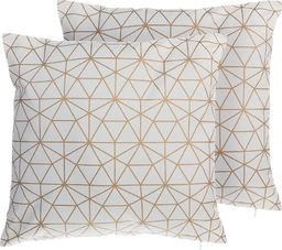  Beliani Zestaw 2 poduszek dekoracyjnych geometryczny wzór 45 x 45 cm złoty SEDUM