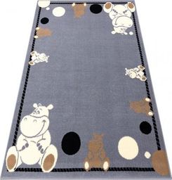  Dywany Łuszczów Dywan BCF FLASH Hippo 3993 - Hipopotam, hipek szary, 120x160 cm