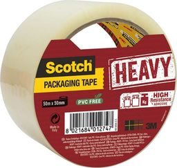  Scotch Taśma pakowa do wysyłek SCOTCH Heavy (HV.5050.S.T), bardzo mocna, 50mm, 50m, transparentna