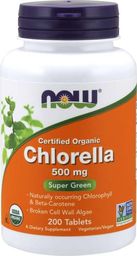  NOW Foods NOW Foods - Chlorella, 500mg, Organic, 200 tabletek