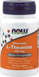  NOW Foods NOW Foods - L-Teanina 100 mg z Inozytolem i Tauryną, 90 żelek