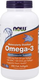  NOW Foods Now Foods - Omega-3 Molecularly Distilled, 200 kapsułek miękkich