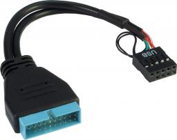 Inter-Tech USB 19 pin - USB 9 pin, 0.15m, Czarny (88885217)