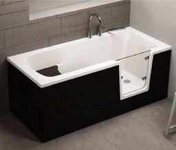 Polimat Obudowa wanny panel boczny czarny uniwersalny VOVO / AVO 160cm