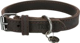  Trixie Rustic obroża, dla psa, ciemnobrązowa, XS–S: 27–34 cm/18 mm, z grubej skóry