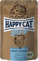  Happy Cat Bio Organic, mokra karma dla kotów dorosłych, kurczak, 85g, saszetka
