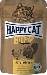  Happy Cat Bio Organic, mokra karma dla kotów dorosłych, kurczak i indyk, 85g, saszetka