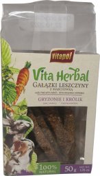  Vitapol Vita Herbal dla gryzoni i królika, gałązki leszczyny z marchewką, 50 g