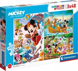  Clementoni Puzzle 3x48el Mickey i Przyjaciele 25266