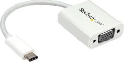 Adapter USB StarTech USB-C - VGA Biały  (CDP2VGAW)
