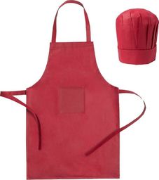  Upominkarnia Fartuch kuchenny i czapka kucharska  Czerwony