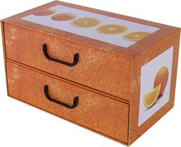  Kamai Pudełko kartonowe 2 szuflady poziome OWOCE POMARAŃCZA