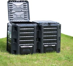 vidaXL Kompostownik ogrodowy czarny 800 L