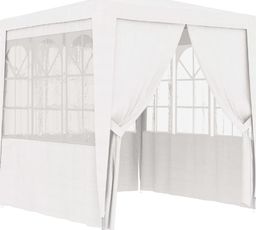  vidaXL Namiot imprezowy ze ściankami, 2,5x2,5 m, biały, 90 g/m