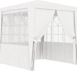  vidaXL Namiot imprezowy ze ściankami, 2x2 m, biały, 90 g/m