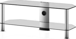  Sonorous NEO2110-C-SLV - (Szkło przeźroczyste , aluminium srebrne) Stolik rtv pod lcd plazma led