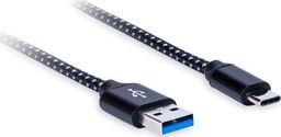 Kabel USB AQ USB-A - USB-C 1 m Biało-czarny (xpc67010)