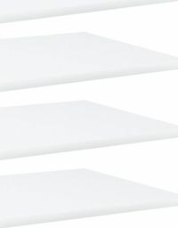  vidaXL Półki na książki, 4 szt., białe, 40x40x1,5 cm, płyta wiórowa