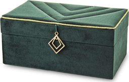 Art-Pol Szkatułka Na Biżuterię kuferek zielony aksamit