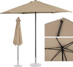 Uniprodo Parasol ogrodowy okrągły śr. 270 cm beżowy