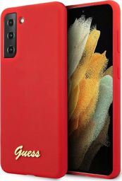  Guess Guess GUHCS21MLSLMGRE S21+ G996 czerwony/red hardcase Silicone Script Metal Logo