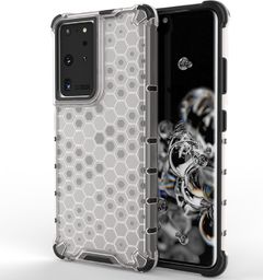  Hurtel Honeycomb etui pancerny pokrowiec z żelową ramką Samsung Galaxy S21 Ultra 5G przezroczysty