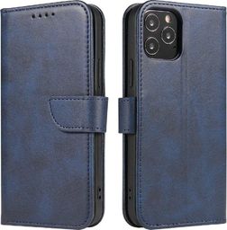 Hurtel Magnet Case elegancki futerał etui pokrowiec z klapką i funkcją podstawki Huawei P40 Lite 5G / Huawei Nova 7 SE niebieski