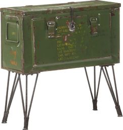 vidaXL Skrzynia w militarnym stylu, 68x24x66 cm, żelazo