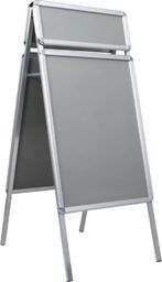 vidaXL Stojak na plakaty z miejscem na nagłówek, A1, aluminiowy
