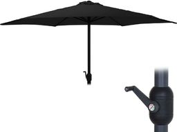 Ambiance Parasol ogrodowy z korbką Czarny 290 cm