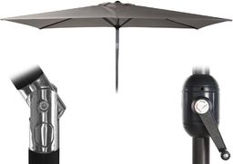Ambiance Parasol ogrodowy prostokątny z korbką łamany Szary 150x250 cm