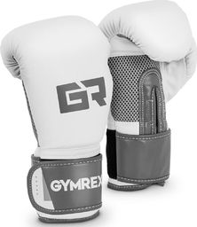 Gymrex Rękawice bokserskie treningowe 8 oz biało-szare (1023006)