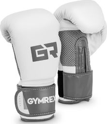 Gymrex Rękawice bokserskie treningowe 10 oz biało-szare (1023006)