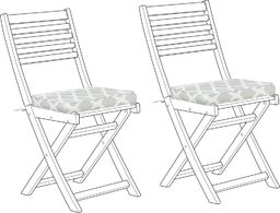  Beliani Zestaw 2 poduszek na krzesło ogrodowe miętowe FIJI