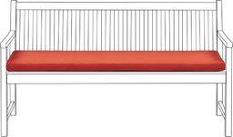  Beliani Poduszka na ławkę ogrodową 152 x 54 cm czerwona VIVARA