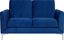  Beliani Sofa 2-osobowa welurowa niebieska FENES
