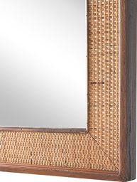 Beliani Lustro ścienne 54 x 74 cm jasne drewno IGUALA