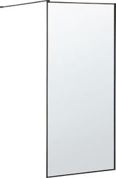 Beliani Ścianka prysznicowa Waspam szkło hartowane 90x190cm czarna
