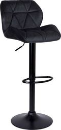 Gmm Group Hoker krzesło barowe, aksamitne GRAPPO BLACK czarne universal
