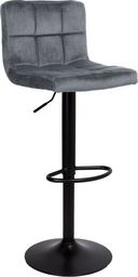  Gmm Group Hoker krzesło barowe aksamitne, ARAKO BLACK szare universal