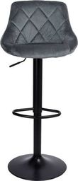 Gmm Group Hoker krzesło barowe aksamitne, CYDRO BLACK grafitowe universal
