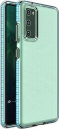  Hurtel Spring Case pokrowiec żelowe etui z kolorową ramką do Samsung Galaxy S21 5G niebieski