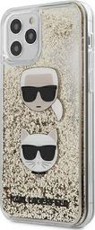  Karl Lagerfeld Karl Lagerfeld KLHCP12MKCGLGO iPhone 12 Pro / iPhone 12 złoty/gold hardcase Liquid Glitter Karl&Choupette