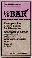  Love Bar Szampon w kostce do włosów suchych i zniszczonych Olej Arganowy Imbir 2x30g