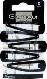  Glamour GLAMOUR_Spinki do włosów czarne 5szt