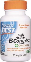  DOCTORS BEST Doctor's Best - Fully Active B-Complex with Quatrefolic, 30 vkaps